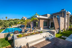 Afroditi villa is a brand new (June 2017) luxury villa built on a hill with pano Chania, Greece Seaview Villa: Private Pool, Garden, Near Chania Entire villa vacation rental 20922613