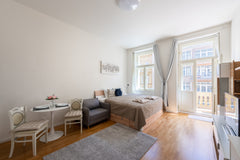 Located in the heart of Prague, this newly refurbished apartment is inside an el Prague, Czechia Bright Apt. next to Wenceslas Sq. w/balcony_StepN Entire rental unit vacation rental 640244474674100430