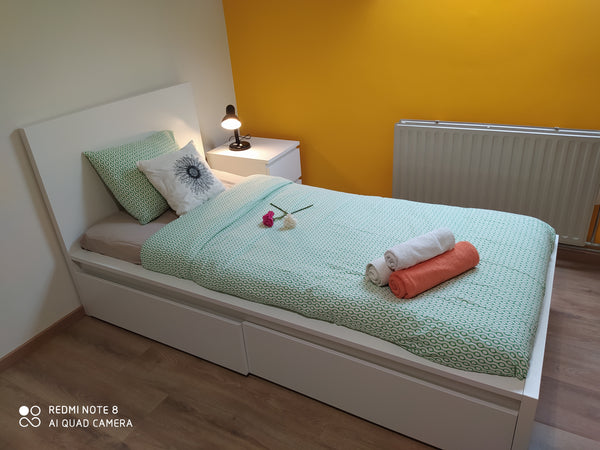 Modern studio in the brand new residence (renovated 2020) is only 4 minutes cycl Brussels, Belgium Cozy room EU & Center, ref D3M Private room in home vacation rental 49836371