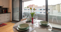 This brand new, modern apartment is perfect for a business trips or travelling c Roztoky, Czechia New apartment with terrace Entire rental unit vacation rental 39893043