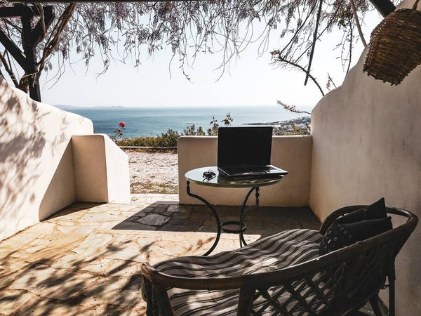Perched above the bay of Porto Agios Ioannis, this cheerful studio set amongst M Greece Bella Vista Studio near Beach, Shared Pool Entire rental unit vacation rental 43990691