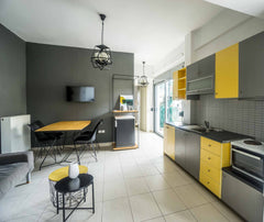 In the heart of Rethymno, this modern, bright, one-bed apartment, in vivid yello Greece Yellow vibes for happy moments "Urban Yellow" Entire condo vacation rental 53763707