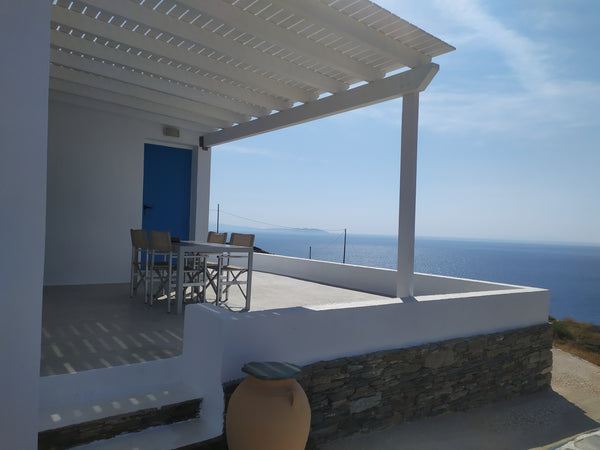 Quiet private houses most of them with 180° degrees Sea view from the bedroom. A Faros, Greece Sofia sea view apartment-house Cycladic home vacation rental 44305242