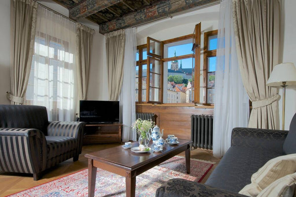 Apartment is located at the House of the Golden Lion dating back to 1608 in the   Amazing Prague Castle view Two bedroom apartment Entire serviced apartment vacation rental 567732909202437125