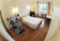 Grande chambre donnant sur cour intérieure avec lit 2 places, un grand placard ( Lyon, France Chambre spacieuse (21m²)& lumineuse Private room in rental unit vacation rental 8770502