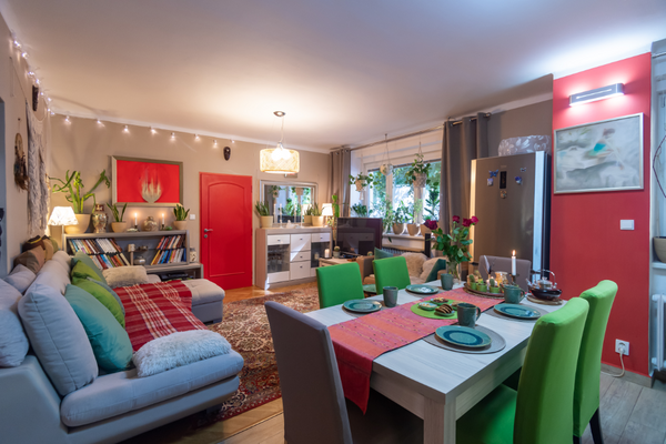 Living room together with kitchen<br /><br /><b>The space</b><br />The location  Prague, Czechia Loving living room in city centre Shared room in condo vacation rental 18391145