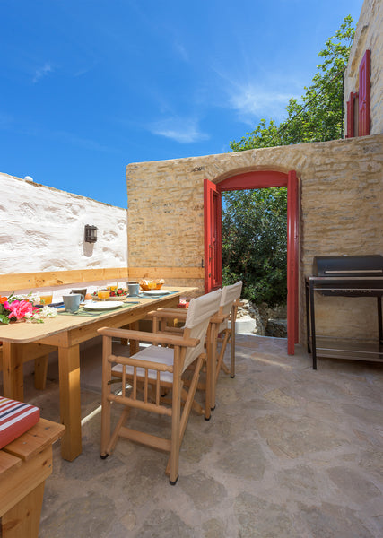 A square like an open theatre, an old palm tree, quiet, beauty, art. Old house,  Rhodes, Greece Platanos Cottage Entire villa vacation rental 12147703