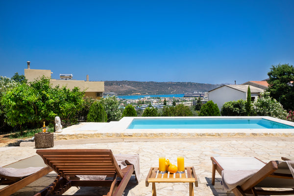 Villa Leon is a new, sea view 2-bedroom House with a lovely private pool of abou Chania, Greece Villa Leon, 2 BD, 2 BA, private pool, sea views! Entire villa vacation rental 670655058079583148