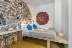 Canava Villas Suite provides a master bedroom with a queen bed and a separated b Athens, Greece Canava Villas “Suite” Santorini Cycladic home vacation rental 25010313