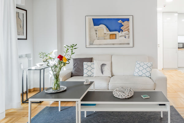 Channel the pursuit of pause in this tranquil escape. Unique colorful artwork ad  Modernized Apartment with Private Balcony Entire rental unit vacation rental 19836954