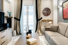 Brew coffee in a kitchen with recessed lighting and sleek cabinetry. Sit on a co Athens, Attica, Greece Acropolis Elegant Apartment, Next to the Metro. Entire rental unit vacation rental 20379548