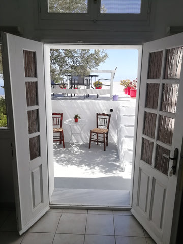 Admire the landscape and the view, feel the serenity of nature, taste the flavor Thera, Greece Natives View Olive Tree apt. with sunset-sea view Cycladic home vacation rental 34954005