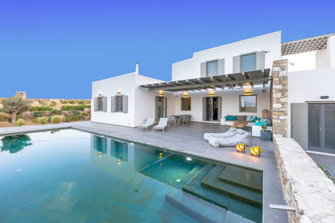 Where modern designs meets the Cycladic Architecture. A recently-built and impec Paros, Greece Villa Arleta, Punda Paros for 8 with private pool Cycladic home vacation rental 627214696699993777