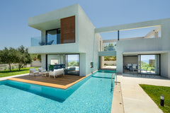 The new brand Villa Avra, high desigh, just 1 Km away from the beach,situated in  Avra Villa, Pirgos-villas , Heated pool ,sea view Entire villa vacation rental 50782403