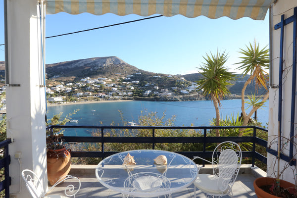 A house in the area of Kini in Syros, 80 square meters wide, with garden.The hou Greece Majestic view from a 2bedroom house Cycladic home vacation rental 3834366