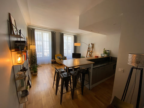 Bienvenue chez vous ! <br /><br />Appartement traversant de 58m2, 2min à pied pl Paris, France T2 République Calme & cosy - Refait à neuf Entire rental unit vacation rental 18350202