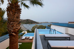 White Sand Villa is a 3 bedroom beach front VIlla, located at Almyros sandy beac Agios Nikolaos, Greece Beachfront 3 bedroom villa with a heated pool Entire villa vacation rental 45446540