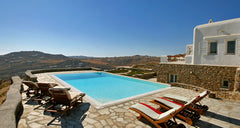 Above Super Paradise Beach, with a view to the infinite blue of the Aegean Sea,  Athens, Greece Mykonos Villa Super Paradise Three Entire villa vacation rental 9361278