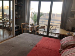 Une belle chambre lumineuse et calme sans vis à vis avec balcon privatif et espa Paris, France Chambre de 20m2 avec sanitaire et balcon prives Private room in rental unit vacation rental 29472973