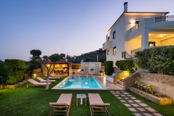 Luxury, Private Villa with Grand Heated Pool and Jet/Tub in the Children section Chania, Greece Dream Villa Georgia-Full Privacy-Heated Pool&Jet ! Entire villa vacation rental 12621684