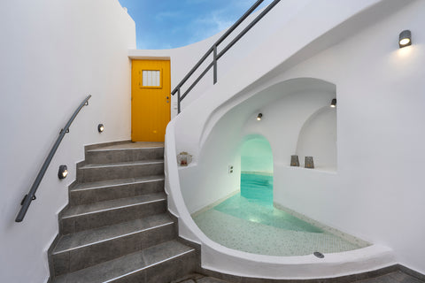 Yellow villa is a traditional cave style house located in the picturesque villag  Yellow villa with hottub Cycladic home vacation rental 50235690