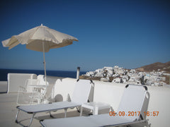 New independent studio. Private terrace, reachable by car. In picturesque lively  "MOUDA II"Studio Comple/SunsetSeaView NaxosOldTown Entire rental unit vacation rental 19839817