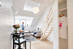 Relax in this quiet, stylish unit with a south-facing balcony. The space is desi Brussels, Belgium Cosy studio with mezzanine near Jubilee Park (S6) Entire rental unit vacation rental 649713776900593300