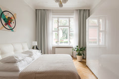 Sit back on a deep white sofa in this historic apartment of high ceilings, chevr Prague, Czechia Art Nouveau Apartment Next to Old Town Square Entire rental unit vacation rental 30365358