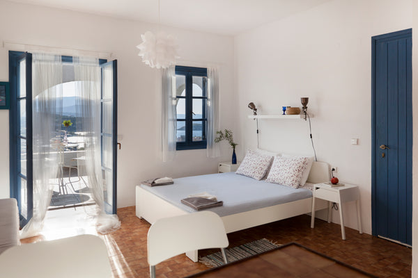 Marvelous VIEW over the blue sea from your arched balcony.<br />Private newly re Crete, Greece 7 Olives double bed apt,  Private balcony SEAVIEW Entire rental unit vacation rental 5203271