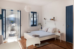 Marvelous VIEW over the blue sea from your arched balcony.<br />Private newly re Crete, Greece 7 Olives double bed apt,  Private balcony SEAVIEW Entire rental unit vacation rental 5203271