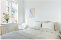 Welcome to our light and airy bedroom in the heart of Nordvest. The apartment is Copenhagen, Denmark Light filled 'Hygge' room Private room in rental unit vacation rental 33400354