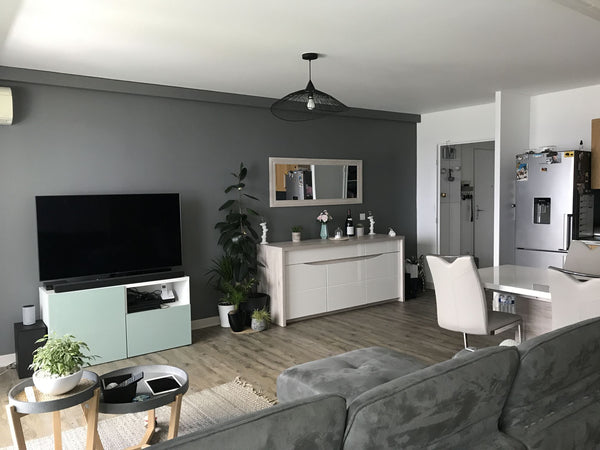 Chambre privée avec un lit double dans un appartement de 70m2 avec une terrasse  Lyon, France Chambre calme privée et climatisée. Prox métro B Private room in rental unit vacation rental 36220611