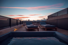 Experience the feeling of a luxurious bliss while enjoying breakfast on your sun  Penthouse Suite with private terrace & hot tub Room in hotel vacation rental 53072937