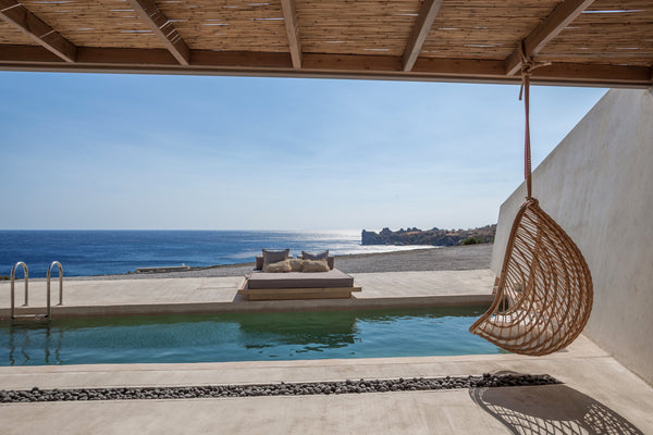 Unique earth-sheltered villa with unlimited sea view, 250m from the beach, with  Rethimnon, Greece Altera-Hebe beach villa, pool (adults only) Entire villa vacation rental 51932578