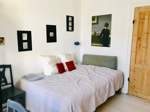 The room is comfortable and cosy with a private toilet. It is in our apartment l Copenhagen, Denmark Bright and comfortable room in cosy Jægersborggade Private room in rental unit vacation rental 22844933