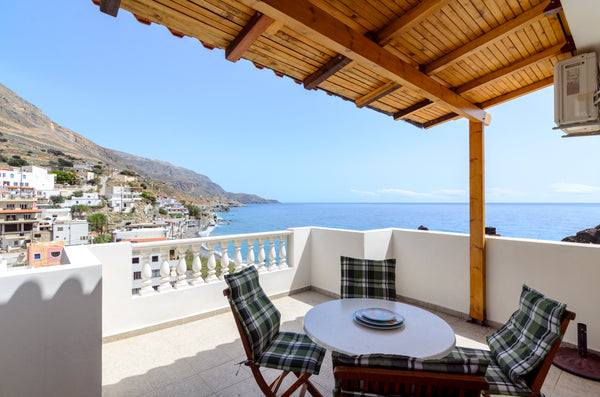 Modern and spacious, laid out in three levels, our house is the ideal summer acc Chania, Greece Spectacular sea view, 2 min walk to the beach Entire home vacation rental 10787610