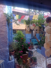 In una casa  tradizionale turca in pietra e legno in un cortile all'ombra dell'a Greece MANDALA ROOM DEL FRANGIPANE* garden in old town Tiny home vacation rental 3080963