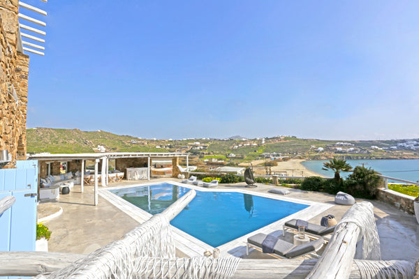 Villa Poseidon sits along the beautiful Kalo Livadi Beach in Mykonos. Buzzing wi Kifisia, Greece Villa Poseidon, beachfront villa with private pool by Elite Estates Entire villa vacation rental 32801587