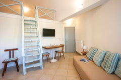 Santorini Med Homes - Sunday Apartment is a cozy and tastefully decorated apartm  Santorini Med Homes - Sunday Apartment Entire condo vacation rental 18482781