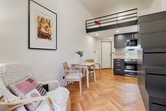 The Newly reconstructed Studio flat on the 3rd floor without elevator. The buldi Prague, Czechia ✯ MEZZANINE  STUDIO, Local & Central✯ Entire rental unit vacation rental 39094045