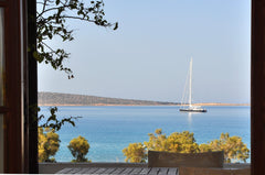 Located on the south coast of the island in Aliki Paros with two minutes walking  Sea view apartment near the beaches Entire home vacation rental 24611469