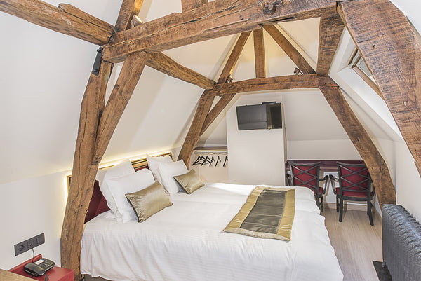 This is a nice room with traditional wooden beams, perfect for 2 people,  with 2 Brussels, Belgium Charming Room In Guest House Center Private room in home vacation rental 11483928