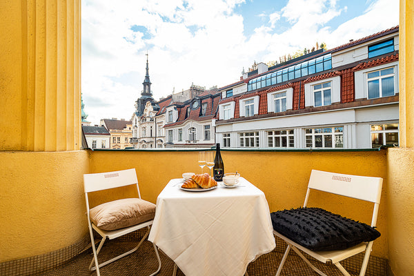 Elegant apartment in a prestigious location in the very center. Situated on the  Prague, Czechia Elegant Old Town Apartment with Balcony Entire rental unit vacation rental 33234603