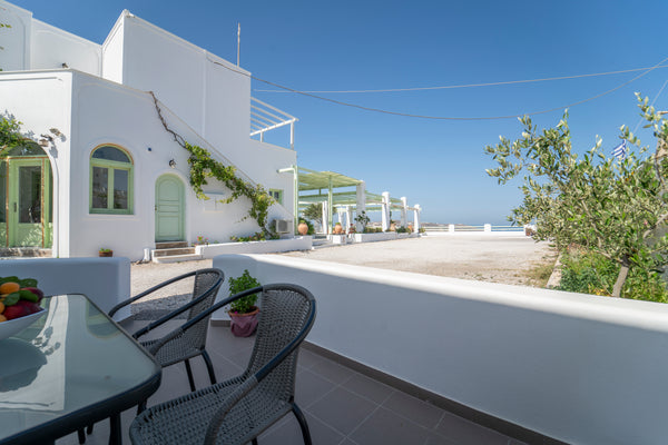 Our apartment is located exactly on the edge of the cliff in the village of Mega Megalochori, Greece The Cliff Reflections Apartment- Courtyard view Entire rental unit vacation rental 19170050