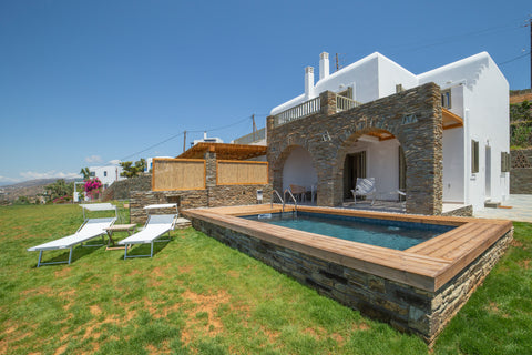 A newbuilt luxury and sophisticated Villa that can accommodate 4 people in two b Greece Etesian Villa Two in Batsi, Andros Entire villa vacation rental 669579194491640451