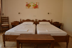 Cosy studio with a kitchenette, two single beds, a couch, a bathroom and two bal Greece Giorgos and Maria - Relaxing accommodation Entire serviced apartment vacation rental 18873055