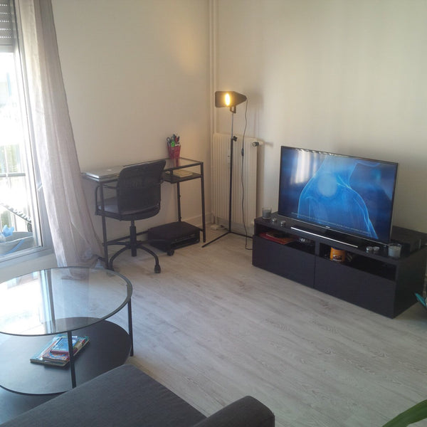 Mon appartement de 23m² est très chaleureux, il comporte un canapé-lit Ikéa très Paris, France Le Petit Nid d'Amour d'Anna Entire rental unit vacation rental 6827505