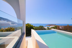 Detached villa with three bedrooms, a spectacular view of Agios Ioannis Beach an Greece Villa with View of Agios Ioannis Cycladic home vacation rental 35677965