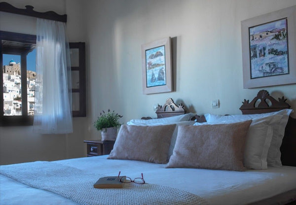 Our Studio with a double bed (or two single beds) and its flowery shared veranda Athens, Greece Studio with great view to the Venetian Castle Room in boutique hotel vacation rental 17830125