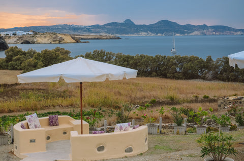 A cave house carved in the rock of a small hill in a 4000m2 land which you will  Athens, Greece Aloni Cave House - sunset sea view Cycladic home vacation rental 2118520